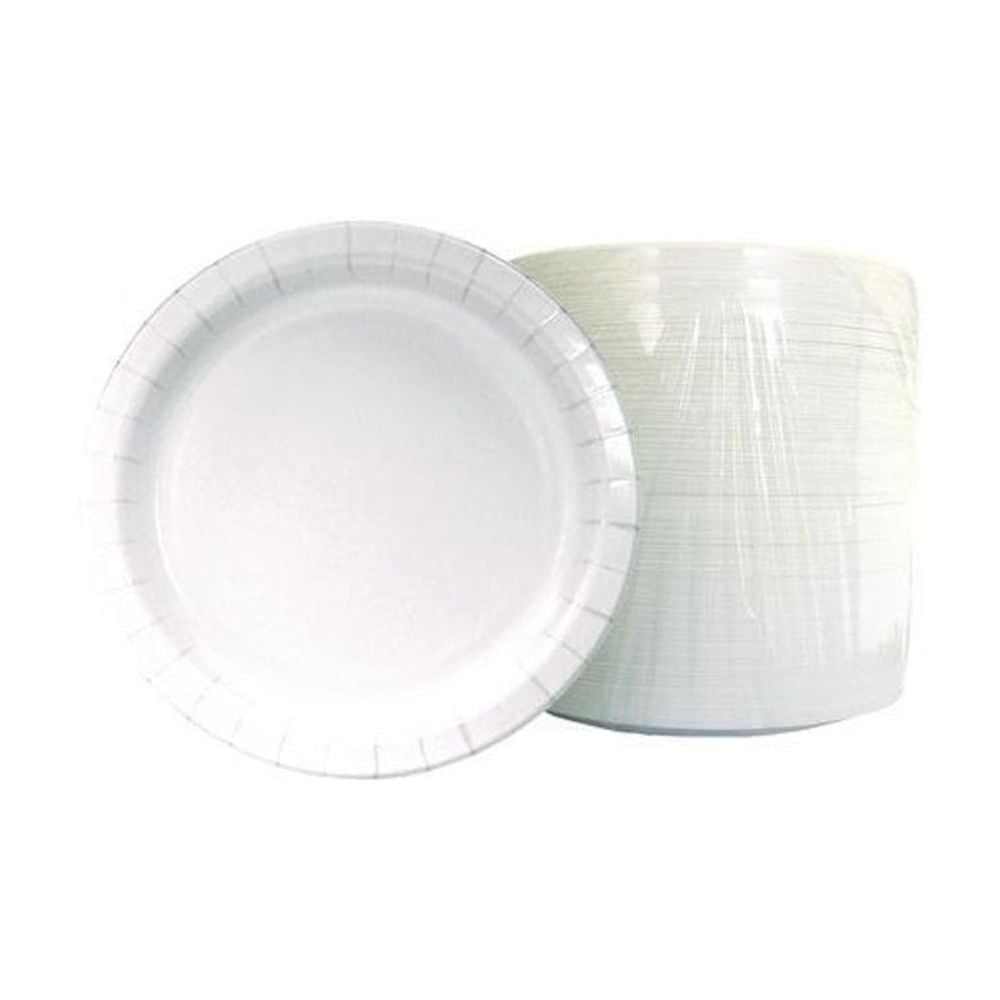 6 in. Paper Dinnerware Plate - White (1000/Carton)