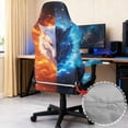thumbnail image 3 of TSOVTHRID Wolf Flame Water Print Gaming Chair Cover with Armrest Cover, Elastic Computer Reclining Chair Slipcover Removable Computer Chair Cover Non Slip Desk Chair Seat Protector, 3 of 7