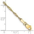 thumbnail image 2 of Solid 14K Yellow Gold 1.70mm Singapore with Lobster Lock Chain - 8" Bracelet, 2 of 4