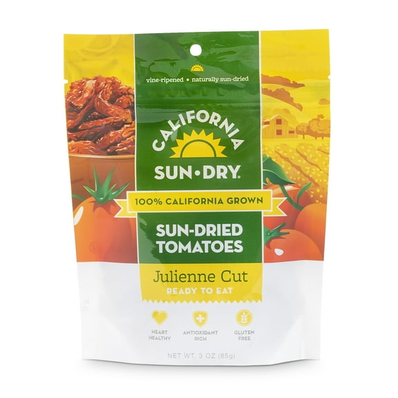 California Sun Dry, Sun-Dried Tomatoes, Julienne Cut, 3 oz Bag
