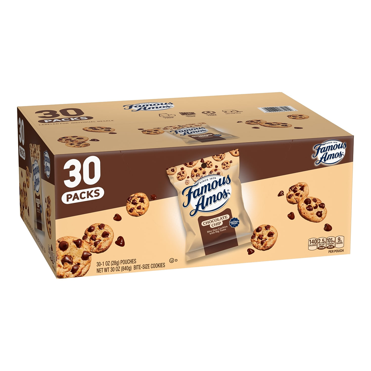 Ferrara Famous Amos Wonders From the World Belgian Chocolate Cookies 1 oz. 30/Carton (FER06100)