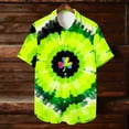 thumbnail image 5 of VgaVtl St Patricks Day Mens Plus Size Shirts Collared Short Sleeve Tops for Men Tie-Dye Leisure Vintage Green Vacation Shirts, 5 of 8