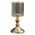 thumbnail image 2 of candeliere dorado con cubierta de cristal, candelero de cristal candelero para de comedor, boda, decoración para hogar S Colco Candelero de mesa, 2 of 8