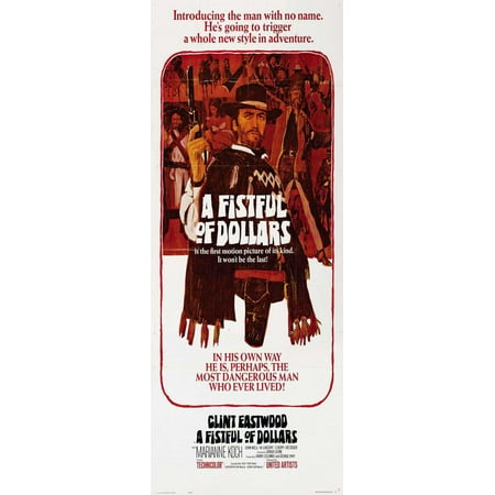 A Fistful of Dollars POSTER (14x36) (1964) (Insert Style A)