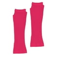 thumbnail image 2 of Outfmvch Fairy Gloves Lone Fishnet Gloves Fingerless For Women Fish Net Arm Sleeve Mesh Goth Punk 80s Accessories Satin Gloves Elbow Length Hot Pink One Size, 2 of 3