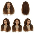 thumbnail image 6 of 30" 13x6 Chocolate Brown Kinky Straight Human Hair Wigs for Women 180% Density HD Lace Front Wigs Pre Plucked Natural Hairline, 6 of 8