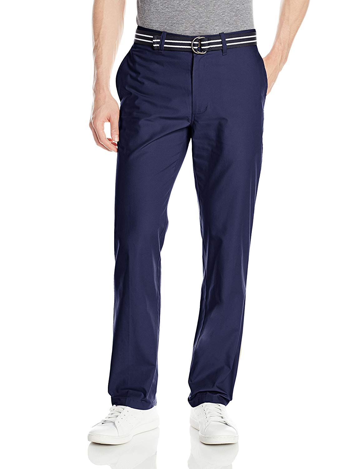 Hagger Pants Mens 38x29 Belted Stretch Flat Front Dress Pants 38