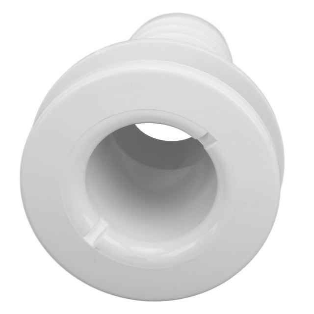 Connexion de Tuyau de Coque Traversante, Raccord de Coque Traversante Résistant à l'Usure 1-1/2 Po pour Marines Blanc, Noir