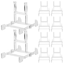 unbranded 10Pcs Plastic Easels Display Stands Clear Picture Easel Stand Collectibles Display Holder