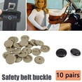 thumbnail image 5 of Pangheng Car Seat Belt Stopper Buckle Button Easy to Install, ABS Plastic, Gray Black Beige, 5 of 6