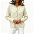 thumbnail image 5 of NSLGXD Womens Embroidered Knit Cardigan Sweaters Plus Size Crewneck Button Down Floral Cardigans Jackets, 5 of 6