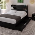 thumbnail image 3 of Nexera Hunter Platform Bed With Headboard And 1-Drawer Nightstand, 3 of 9