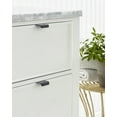 thumbnail image 2 of Amerock Streamline Tab 3 inch (76mm) Length Matte Black Cabinet Finger Edge Pull, 10 Pack, 2 of 4