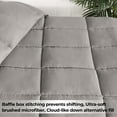 thumbnail image 3 of Superior Solid Comforter Down Alternative Bedding, King, Silver, 3 of 13