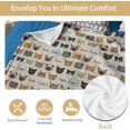 thumbnail image 3 of Fleece Throw Blanket for Couch Sofa, Fuzzy Soft Cozy Blankets and Throws Warm Lightweight Plush Lap Blanket for Women Men, 50 x 60 inches, Cute Cat Blankets, 3 of 6