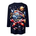 thumbnail image 5 of Ladies Tops And Blouses New Years Outfits Women Casual 3/4 Sleeve Round Neck 2025 New Year Printed Graphic Plus Size Tops Women'S Clothing, 5 of 5