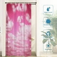 thumbnail image 3 of Pink Fantasy Cloud Decor Shower Curtain White Vintage Sky Bathroom Decor Polyester Fiber Plastic Rings QuickDrying Waterproof Ideal for a Dreamy and Romantic Bathroom (72"x36), 3 of 6
