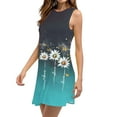 thumbnail image 4 of Levmjia Women Summer Dresses Sleeveless Casual Round Neck Loose Fit Floral Printed Cotton Comfortable Beach Vacation Outfit Multi Color Options, 4 of 9