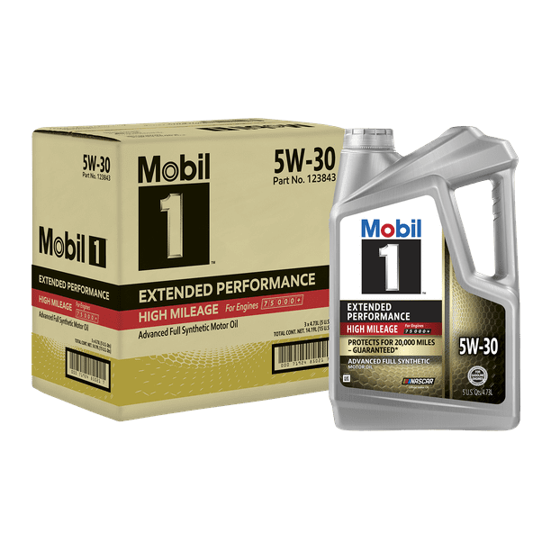 Mobil 1 Extended Performance High Mileage Full Synthetic Motor Oil 5W