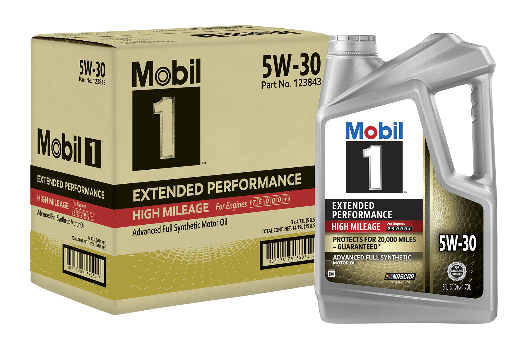 Mobil 1 Extended Performance High Mileage Full Synthetic Motor Oil 5W 