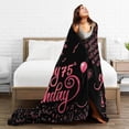 thumbnail image 5 of Wijzvio 75th Birthday Gifts Throw Blanket Soft Fuzzy Fleece Blanket For Couch Bed Living Room Decoration 80"X60", 5 of 9