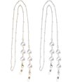 thumbnail image 1 of JM Juego de dos piezas de cadenas de perlas para gafas (oro y plata), máscara de perlas en forma de corazón, correa para gafas, soporte para gafas de sol, cable metálico, correa para gafas, accesorios para mujer 70 cm JM, 1 of 5