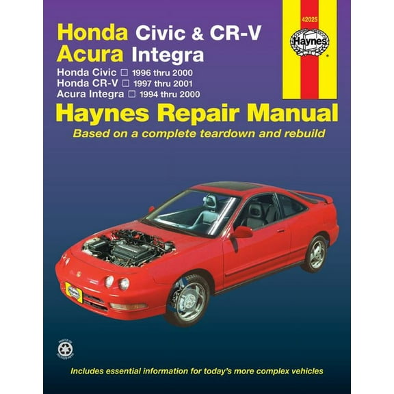 Honda Civic (96-00), CR-V (97-01) & Acura Integra (94-00) Haynes Repair Manual ^