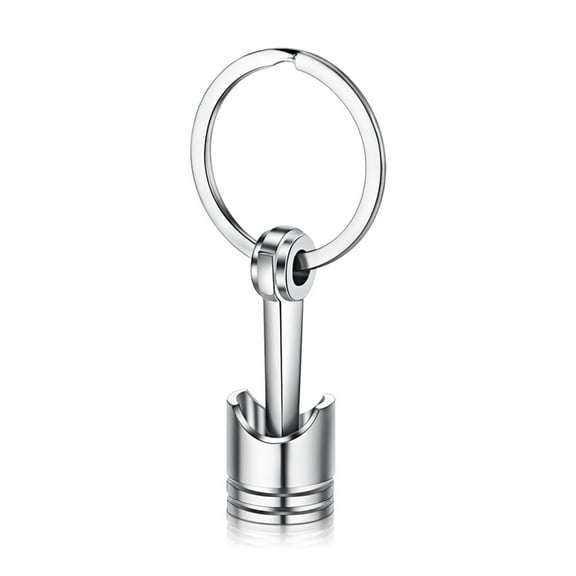 Key Holder Auto Piston Keychain Silver Keychain Keychain Decoration Metal Piston Keychain
