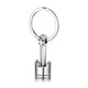thumbnail image 1 of Llavero de metal con forma de pistón de motor, ideal para bolso, bolso, decoración, regalo creativo, recuerdo de fiesta (plateado), 1 of 7