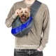 thumbnail image 1 of Portabebés para perros pequeños, portabebés para gatos, bolsa de malla transpirable para manos libres (se adapta a mascotas de aproximadamente 3 a 6 libras) (azul), 1 of 5