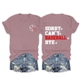 thumbnail image 3 of Basic T Shirts for Women Under 20$, Pink T-Shirts Womens Baberdicy Women's Spring/Summer Baseball Print Loose T Shirt Short Sleeve Top, 3 of 3