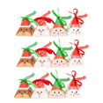 thumbnail image 2 of Christmas Candy Paper Boxes 12 Packs with Ribbon, Triangular Holiday Packaging for Cookies, Chocolates & Small Gifts, 2 of 9