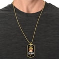thumbnail image 4 of Best Pug Dad Ever Ball Chain Pendant - Graphic Military Dog Tag Necklace (Optional Personalized Engraving), 4 of 5
