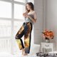 thumbnail image 5 of Balery Golden Sky Bald Eagle Pantalones de pijama para mujer, pijamas ultraligeros, pantalones de estar por casa-Medium, 5 of 6