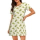 thumbnail image 1 of Fotbe Corn Bata de Dormir para Mujer con Estampado, Camisón de Algodón de Manga Corta, Ropa de Dormir Casual, 1 of 6
