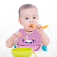 thumbnail image 4 of Baby Silicone Bib Three-dimensional Waterproof Disposable Saliva Pocket Baby Eating Bib ---Giraffe, 4 of 4