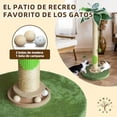 thumbnail image 2 of Cat Scratching Post 35'' Cat Scratcher Tall Scratching Posts For Indoor Cats With Cat Toy And Interactive Ball Self Groomer For Kittens Adults Cats, 2 of 7