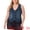 Blue, variant on DARING DIVA Women's Plus Size Button Down V Neck Sleeveless Jean Waistcoat 1X Blue