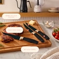 thumbnail image 2 of Beautiful by Drew Barrymore 4 Piece Steak Knife Set, Black Sesame, 2 of 10
