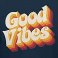thumbnail image 3 of Teelocity Retro Good Vibes Graphic T-Shirt (2XL - Standard Fit, Black), 3 of 13