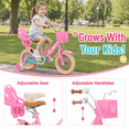 thumbnail image 4 of XJD 12 inch Toddler Girls Bike for age 2-5 Years Child Bike With Training Wheel 12 14 16 inch Girl Bicycle With Handbrake Basket Toddler Cycle Bikes Pink, 4 of 16