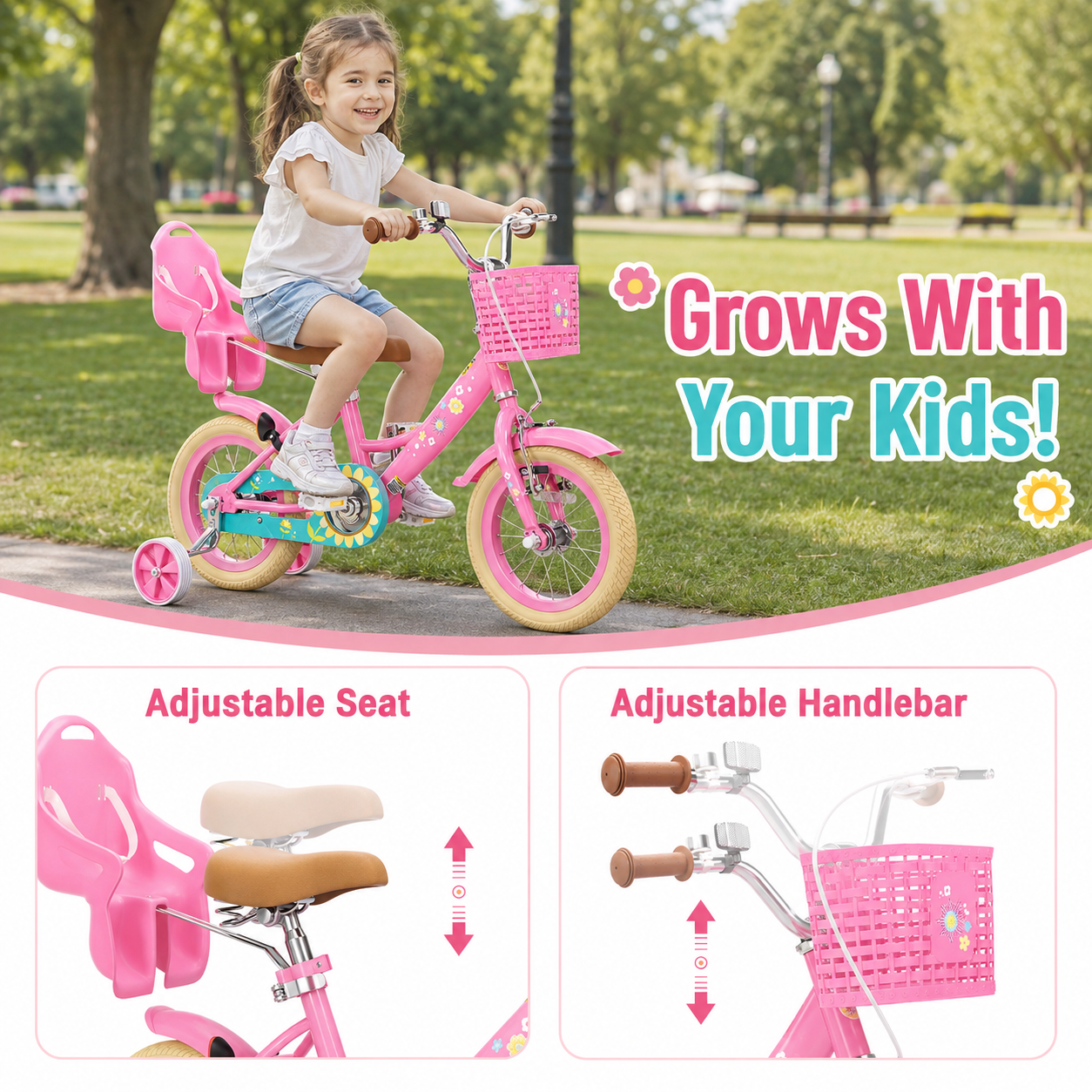 XJD 16 Inch Kids Bike with Training Wheels photo 8