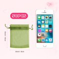 thumbnail image 2 of 50 Pcs Organza Bags 3x4 Inch, Gift Bags Small Size Mesh Bag Drawstring for Candy Jewelry Packaging Fruit Protection Easter Mother's Day(Green), 2 of 6