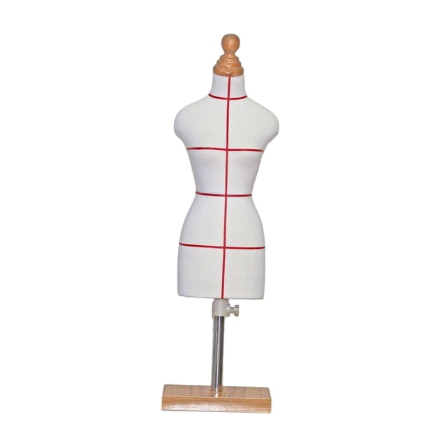 Maniquí de muñeca, mini modelo de modista, expositor de vestidos, soporte para torso de sastre 8 cm x 8 cm x 30 cm