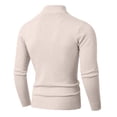 thumbnail image 2 of Men's Half Zip Cable Knit Sweater with High Neck, Long Sleeve Pullover, 2 of 5