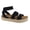 Black, variant on YOKI CHIARA-10 Women's Elastic Strappy Platform Espadrille Sandal With Ankle Strap