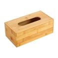 thumbnail image 4 of Caja de pañuelos de bambú, organizador de pañuelos, caja de pañuelos decorativa rectangular L, 4 of 9