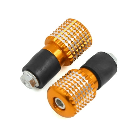 Goldstone Plugs - 2pcs Gold Tone Handle Bar End Plugs for 22mm Motorbike Scooter Handlebar