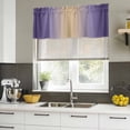 thumbnail image 4 of 2 Pack Valances for Window, Purple Ombre Short Curtains for Kitchen Bedroom Living Room, Modern Yellow Gradient Farmhouse Art Rod Pocket Small Window Treatment Valance Drapes 42 x 12 Inch, 4 of 8