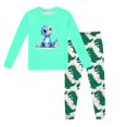 thumbnail image 2 of Pyjama pour Garçons, Enfants, Dinosaure Imprimé, Col Rond, Haut à Manches Longues, Pantalon, Ensemble de Pyjama 2 Pcs, Printemps Automne, Pyjamas pour Enfants, Vert Menthe, 6 Ans-7 Ans, 2 of 5
